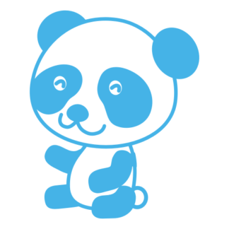 Joyful Panda Decal (Baby Blue)